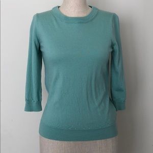 J. Crew 3 quarter sleeve crew neck sweater